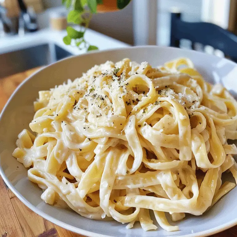 Delicious Fettuccine Alfredo Dish
