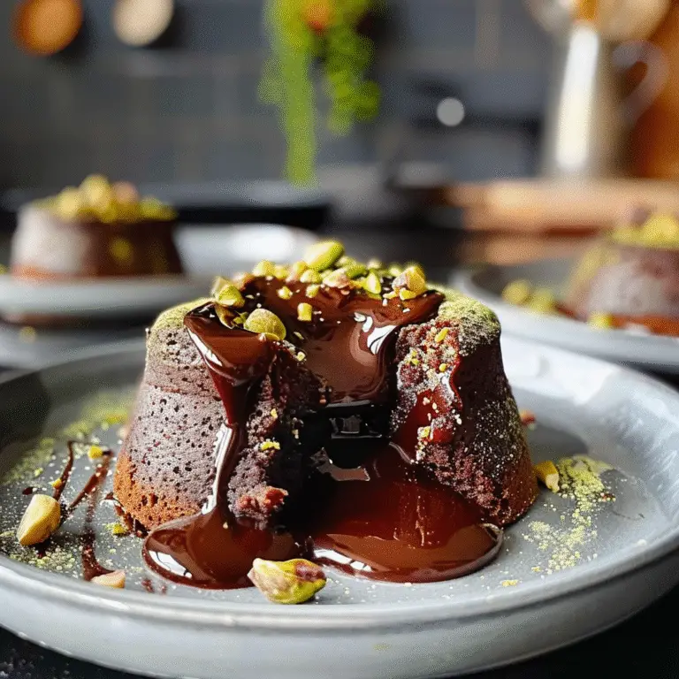 Pistachio Chocolate Lava Cakes Delight