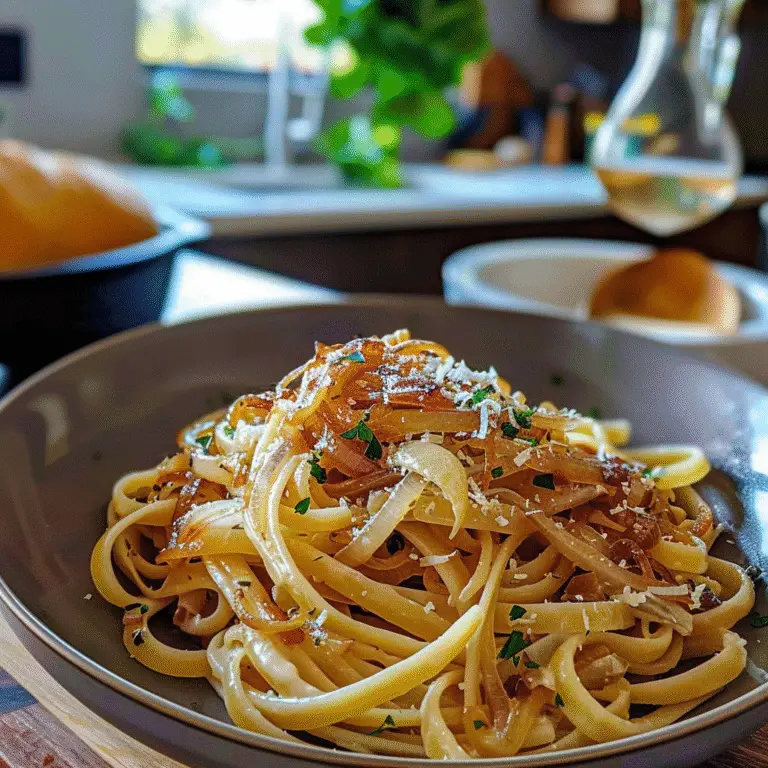 Caramelized Onion Pasta Dish