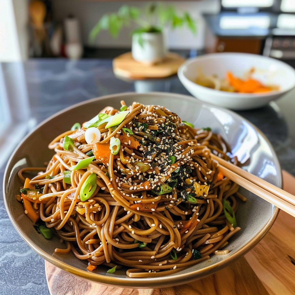 Soba Noodles Dish