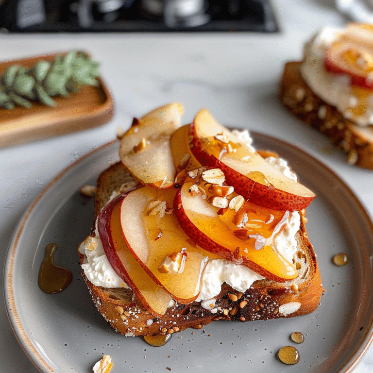 Pear & Honey Ricotta Toast