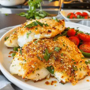 Crispy Parmesan Crusted Tilapia