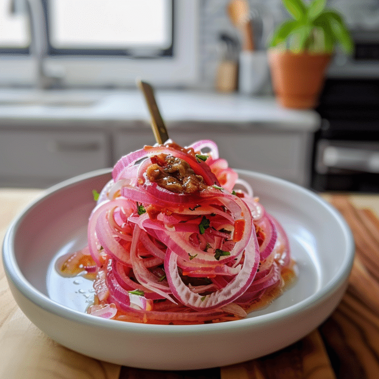Pickled Red Onions in a Jar