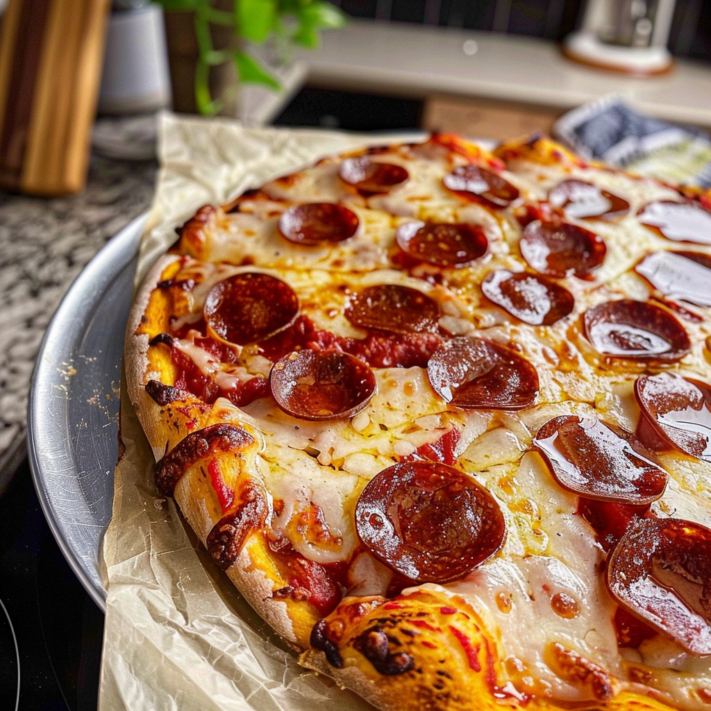 Delicious Homemade Pepperoni Pizza