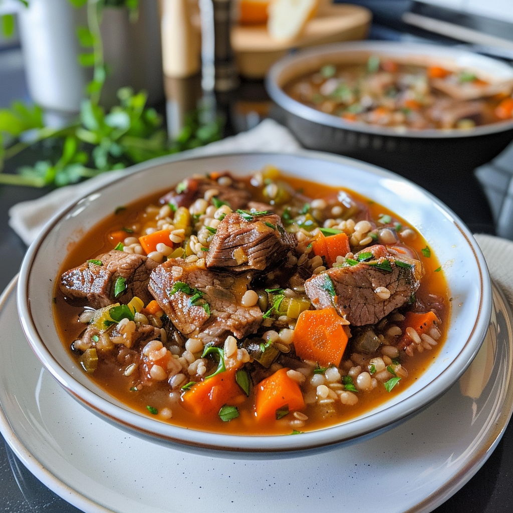 Delicious Beef and Barley Soup