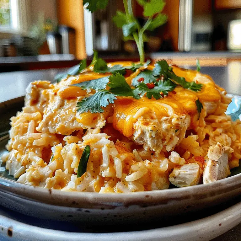 Cheesy Chicken and Rice Dish