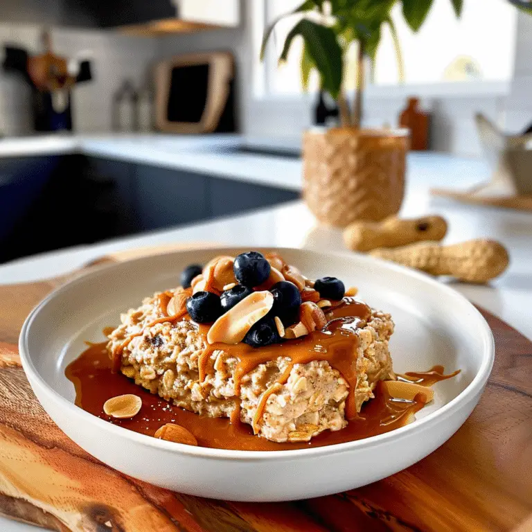 Delicious Peanut Butter Oatmeal Bowl