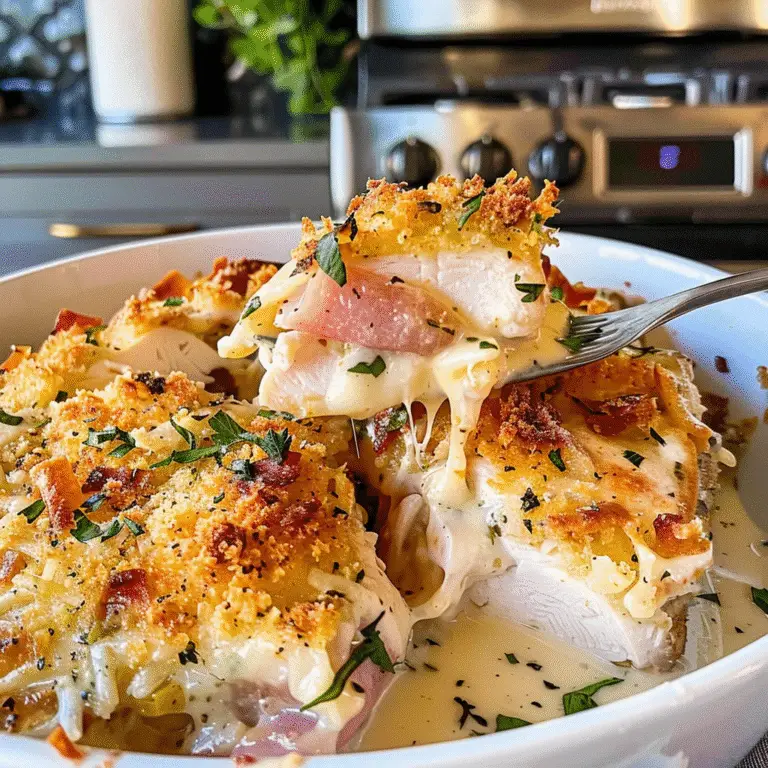 Chicken Cordon Bleu Casserole Dish