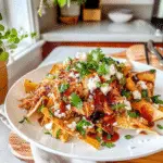 BBQ Chicken Nachos on a Platter
