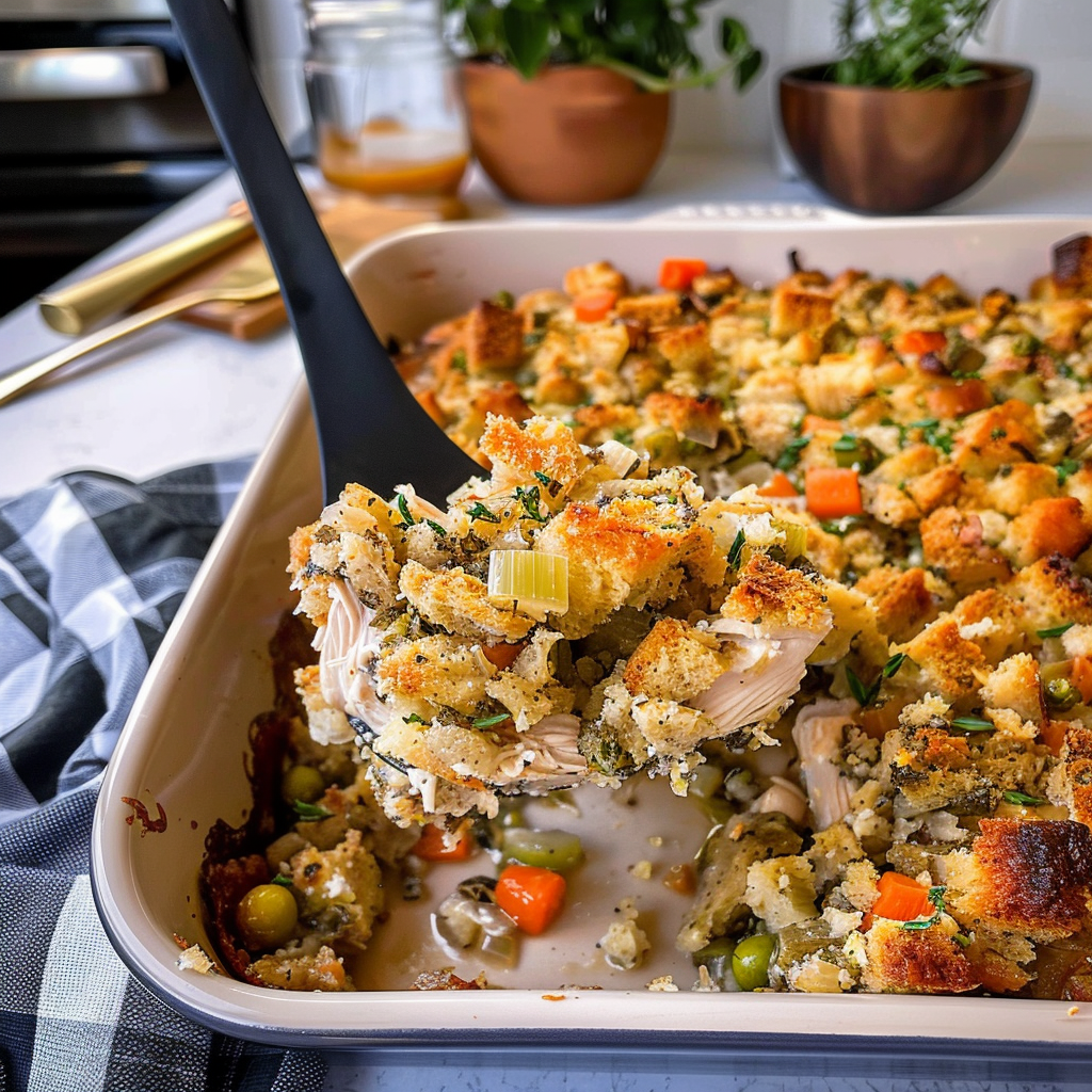 Chicken and Stuffing Casserole Deliciousness