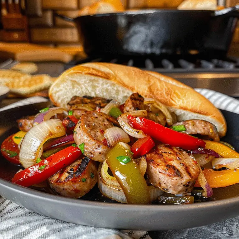 Sausage Peppers and Onions Dish