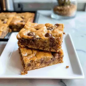 Chewy Blondies Ready to Enjoy