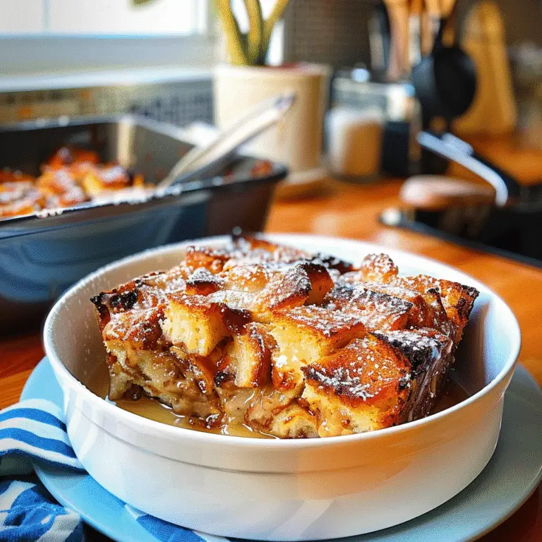 Warm Bread Pudding Dessert