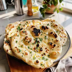 Delicious Garlic Naan Bread