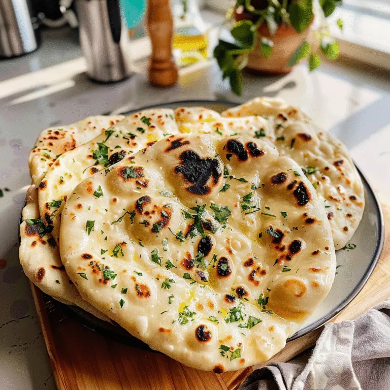 Delicious Garlic Naan Bread