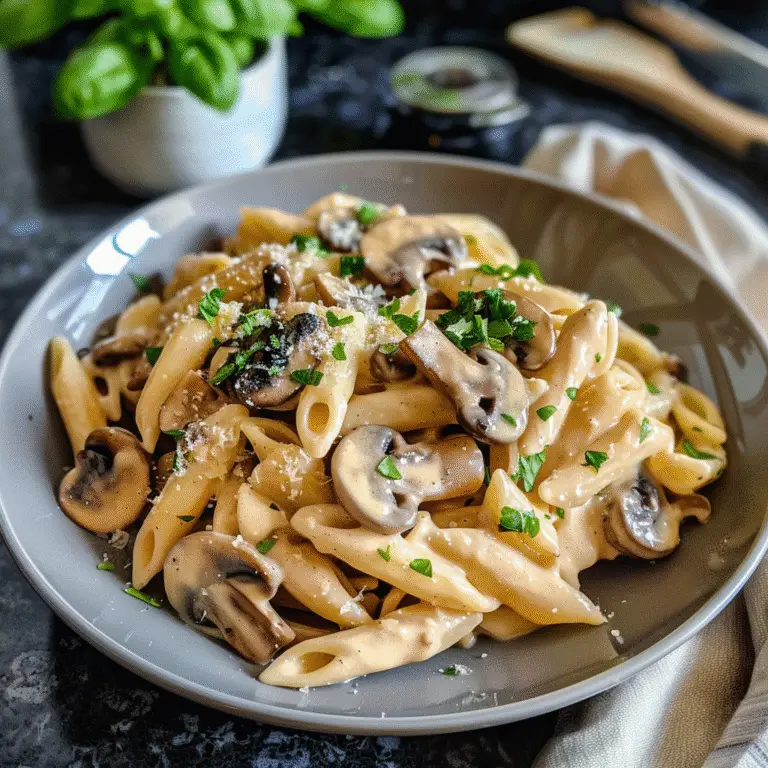 Creamy Mushroom Pasta Dish