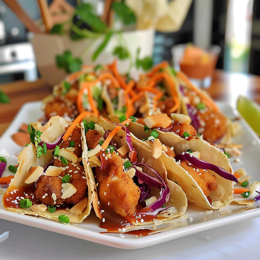 Crispy Chicken Wonton Tacos