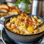 Creamy Chicken Macaroni Cheese Soup