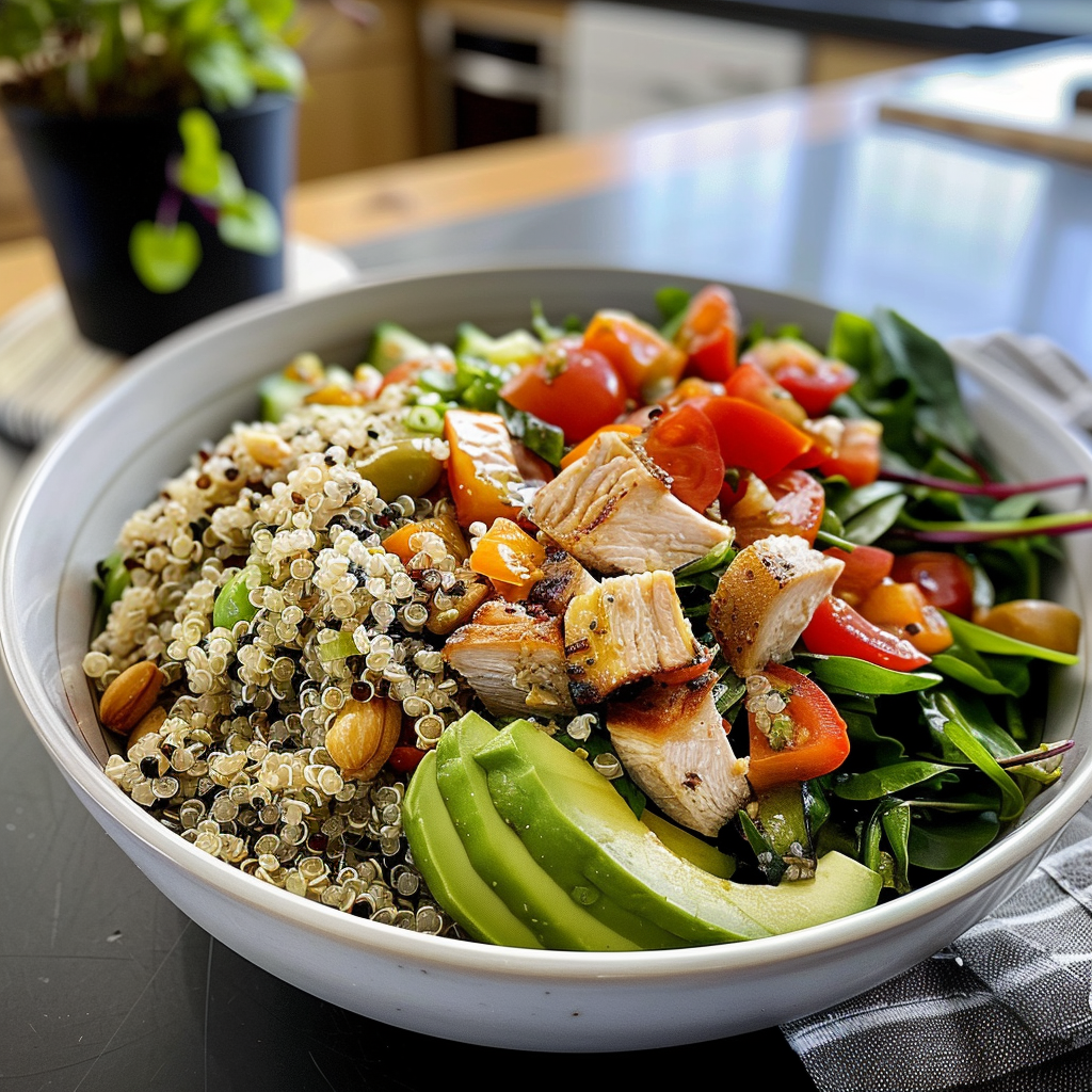 Quinoa Bowl Loaded with Fresh Ingredients