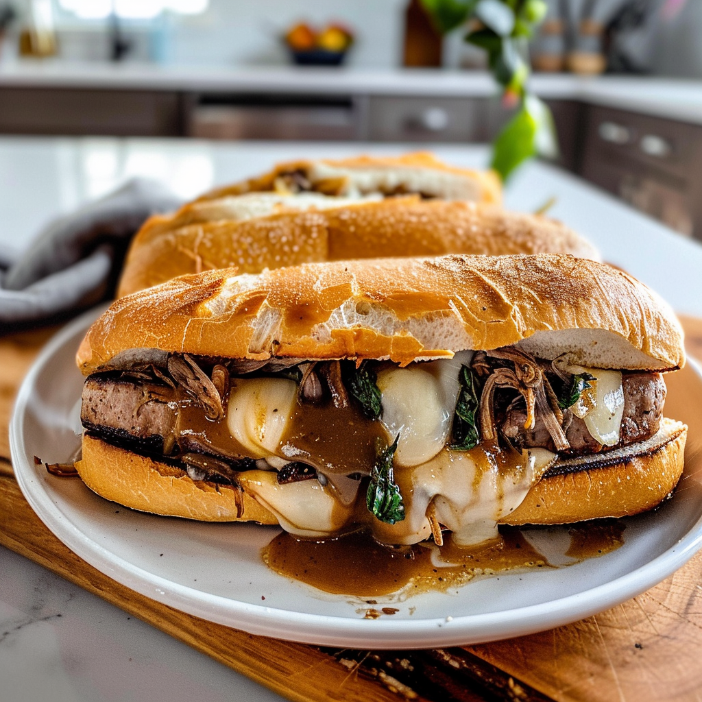 Delicious French Dip Sandwich