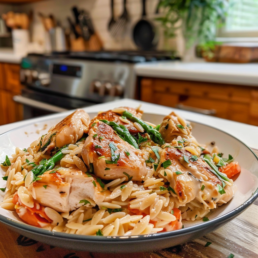 One-Pot Chicken Orzo Dish