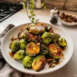 Honey Balsamic Brussels Sprouts with Pecans