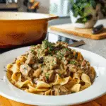 Slow Cooker Beef Stroganoff Dish