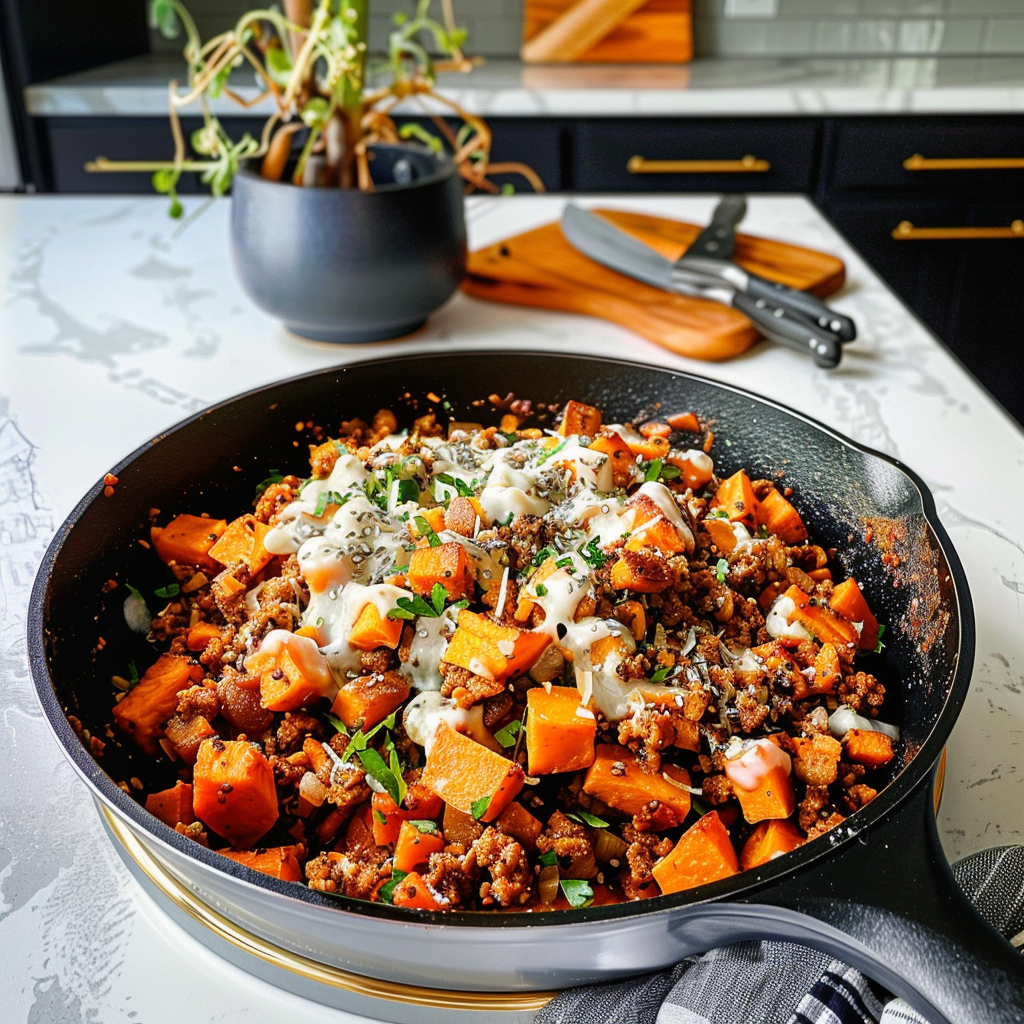 Ground Turkey Sweet Potato Skillet
