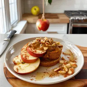 Apple Slices with Almond Butter & Cinnamon