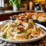 Creamy Garlic Parmesan Chicken Pasta Dish