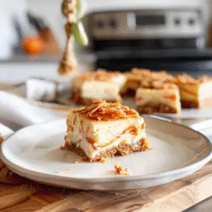 Carrot Cake Cheesecake Bars