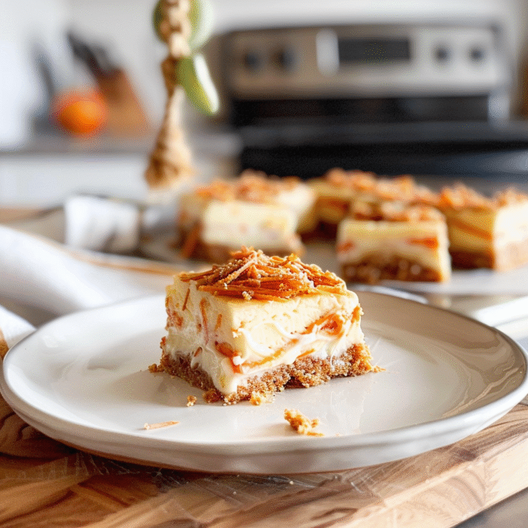 Carrot Cake Cheesecake Bars